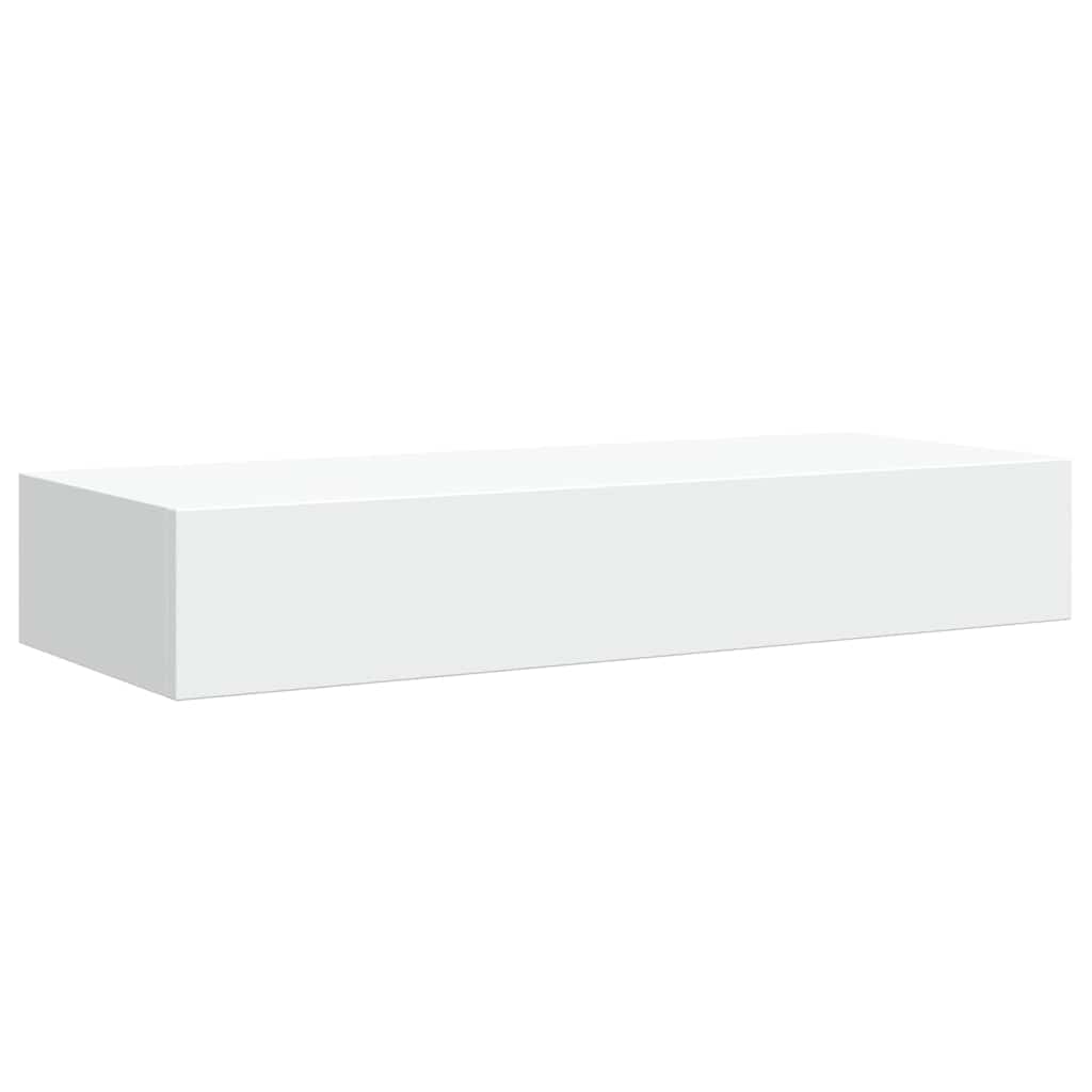 Zidne police s ladicom 2 kom bijele 60 x 23,5 x 10 cm MDF