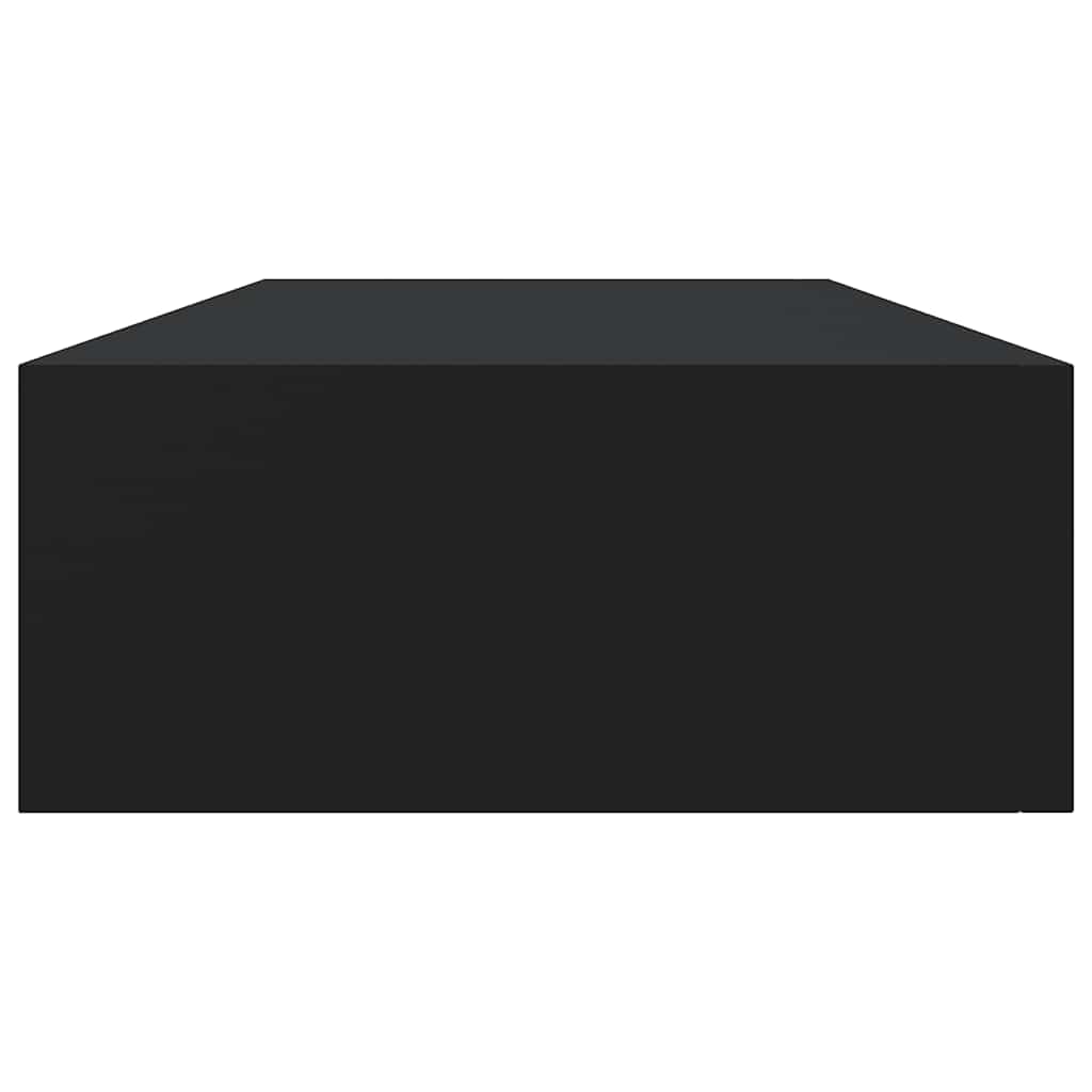 Zidna polica s ladicom crna 60 x 23,5 x 10 cm MDF