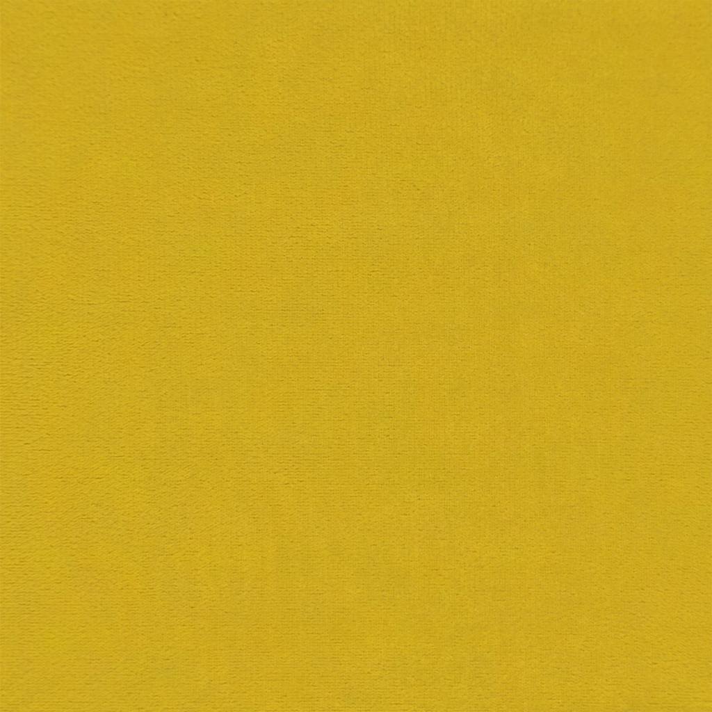 Stolica za ljuljanje s osloncem za noge boja senfa baršunasta