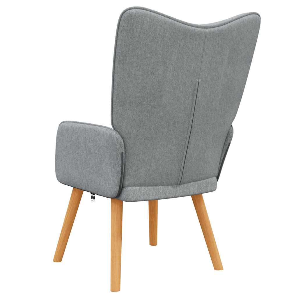 Stolica za opuštanje svjetlosiva od tkanine