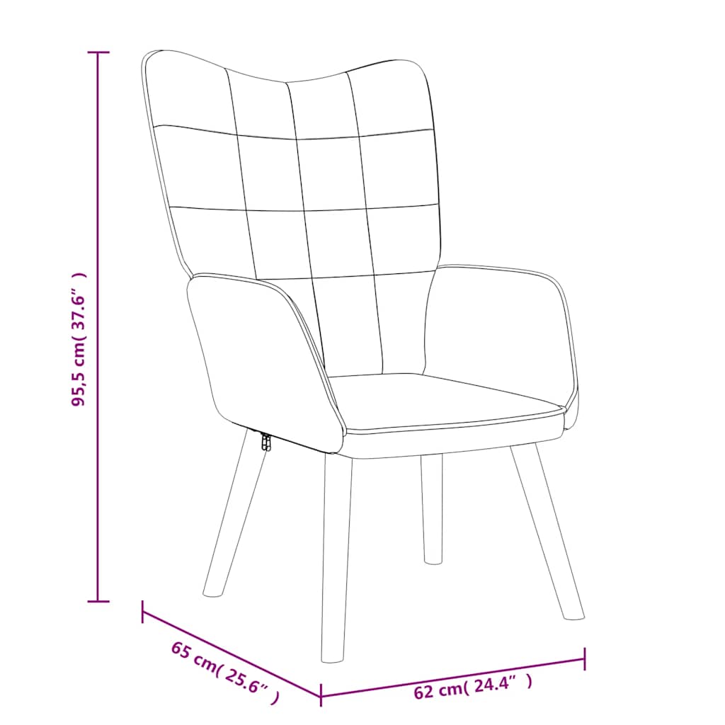 Stolica za opuštanje s osloncem za noge boja senfa od tkanine
