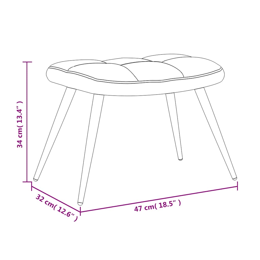 Stolica za opuštanje s osloncem za noge tamnozelena baršunasta