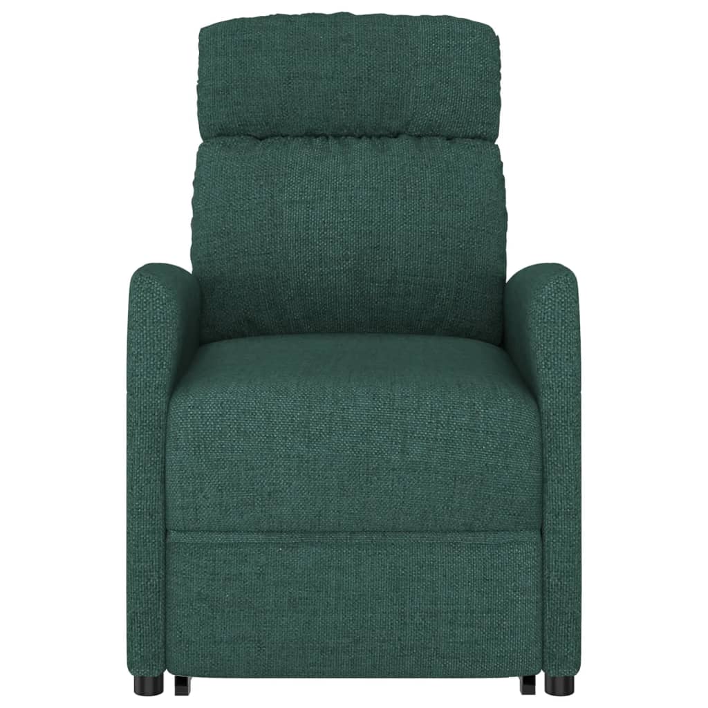 Fotelja na podizanje od tkanine tamnozelena