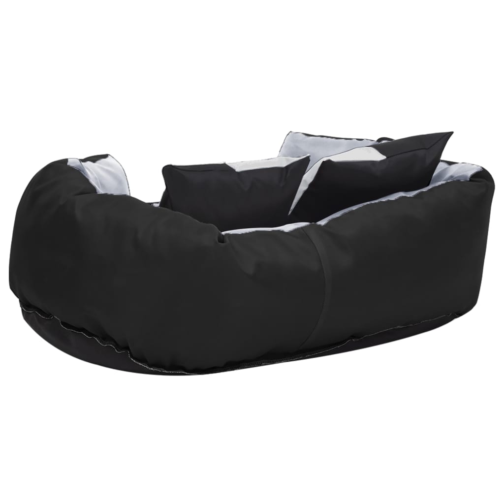 Dvostrani perivi jastuk za pse sivo-crni 65 x 50 x 20 cm