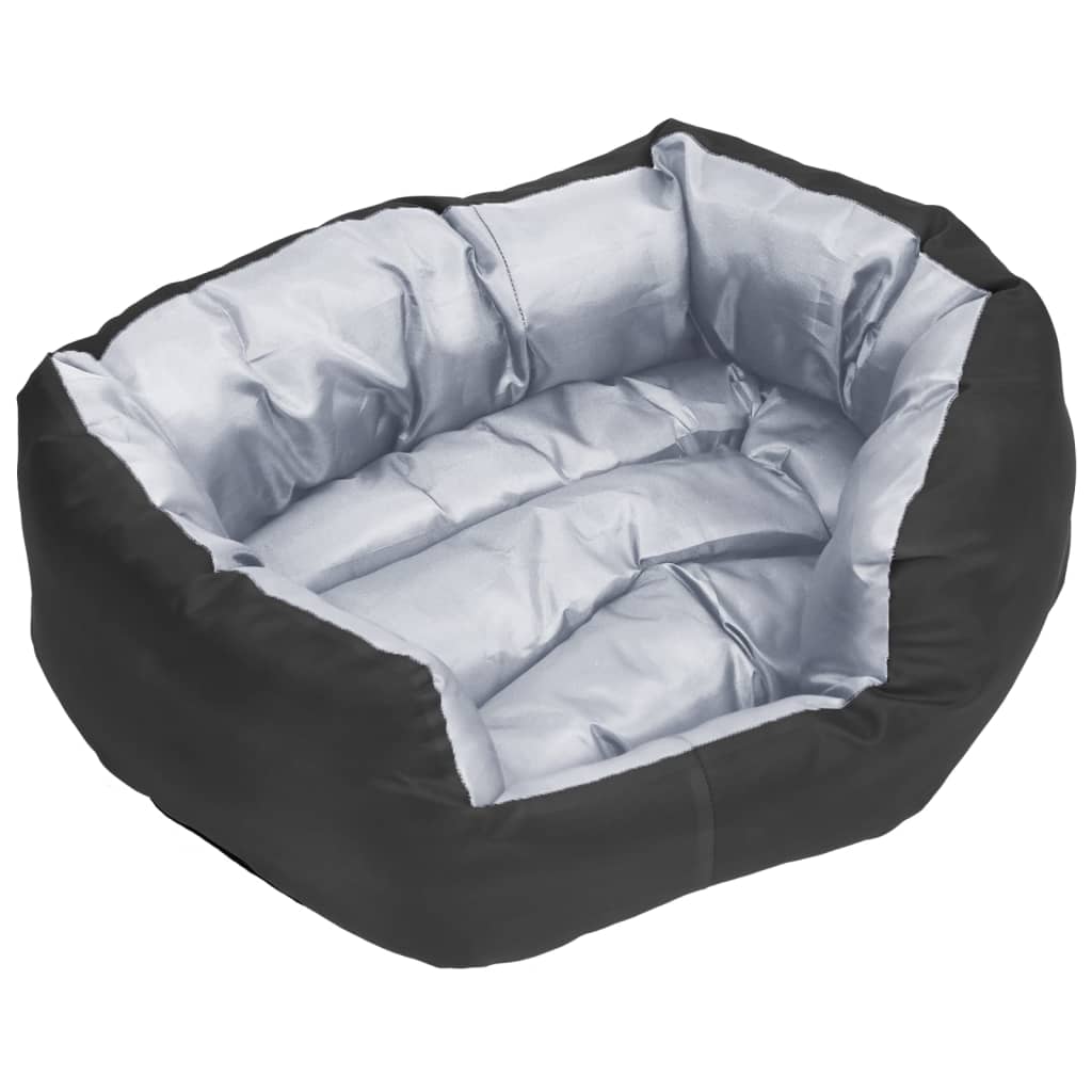 Dvostrani perivi jastuk za pse sivo-crni 65 x 50 x 20 cm