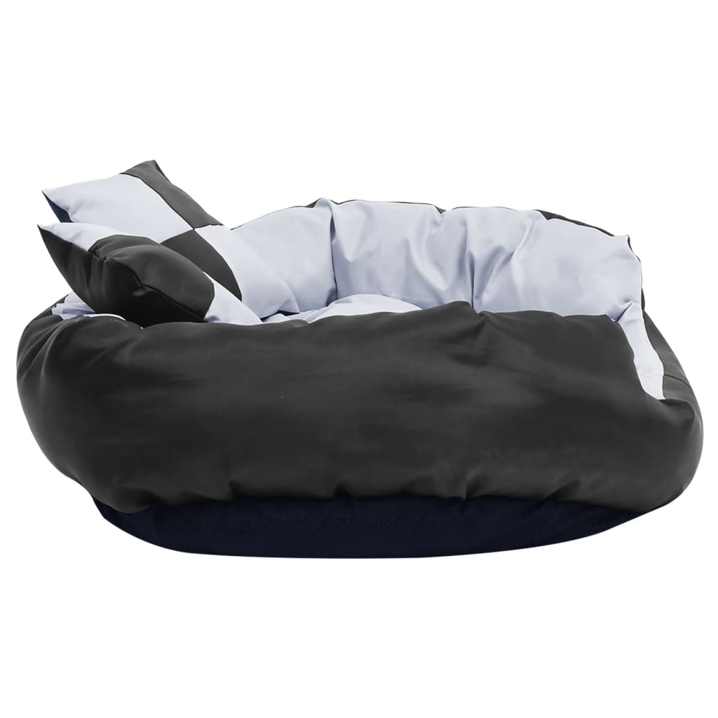 Dvostrani perivi jastuk za pse sivo-crni 85 x 70 x 20 cm