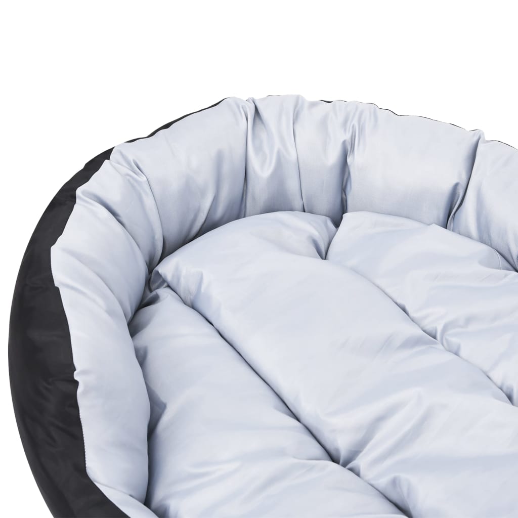 Dvostrani perivi jastuk za pse sivo-crni 85 x 70 x 20 cm