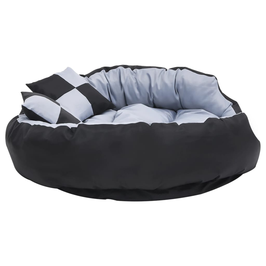 Dvostrani perivi jastuk za pse sivo-crni 110 x 80 x 23 cm