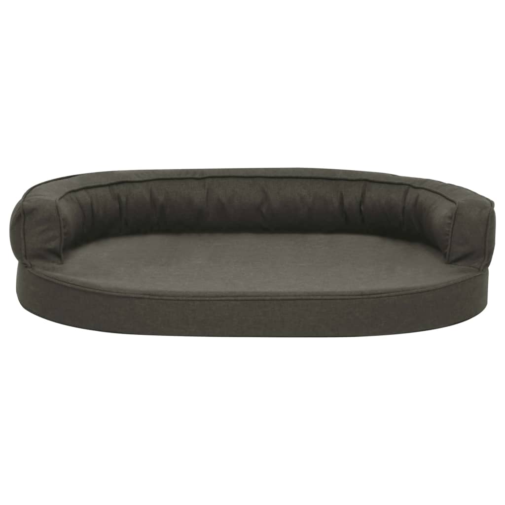 Ergonomski madrac za pse 75 x 53 cm izgled platna tamnosivi