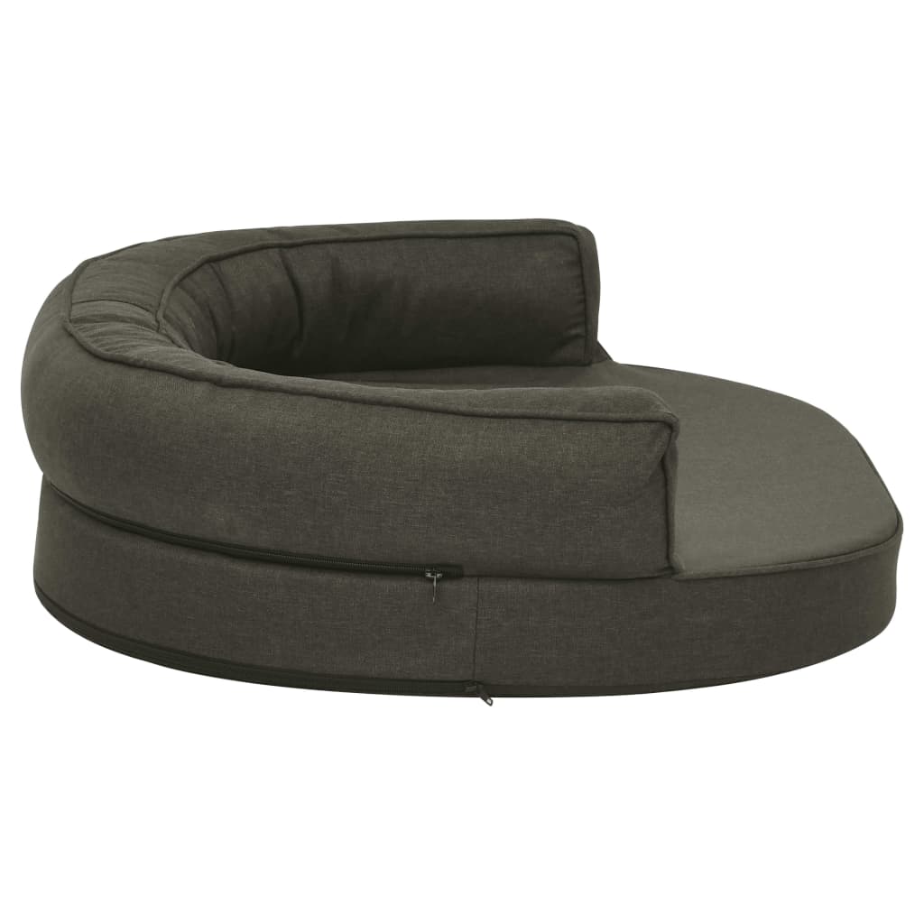Ergonomski madrac za pse 75 x 53 cm izgled platna tamnosivi