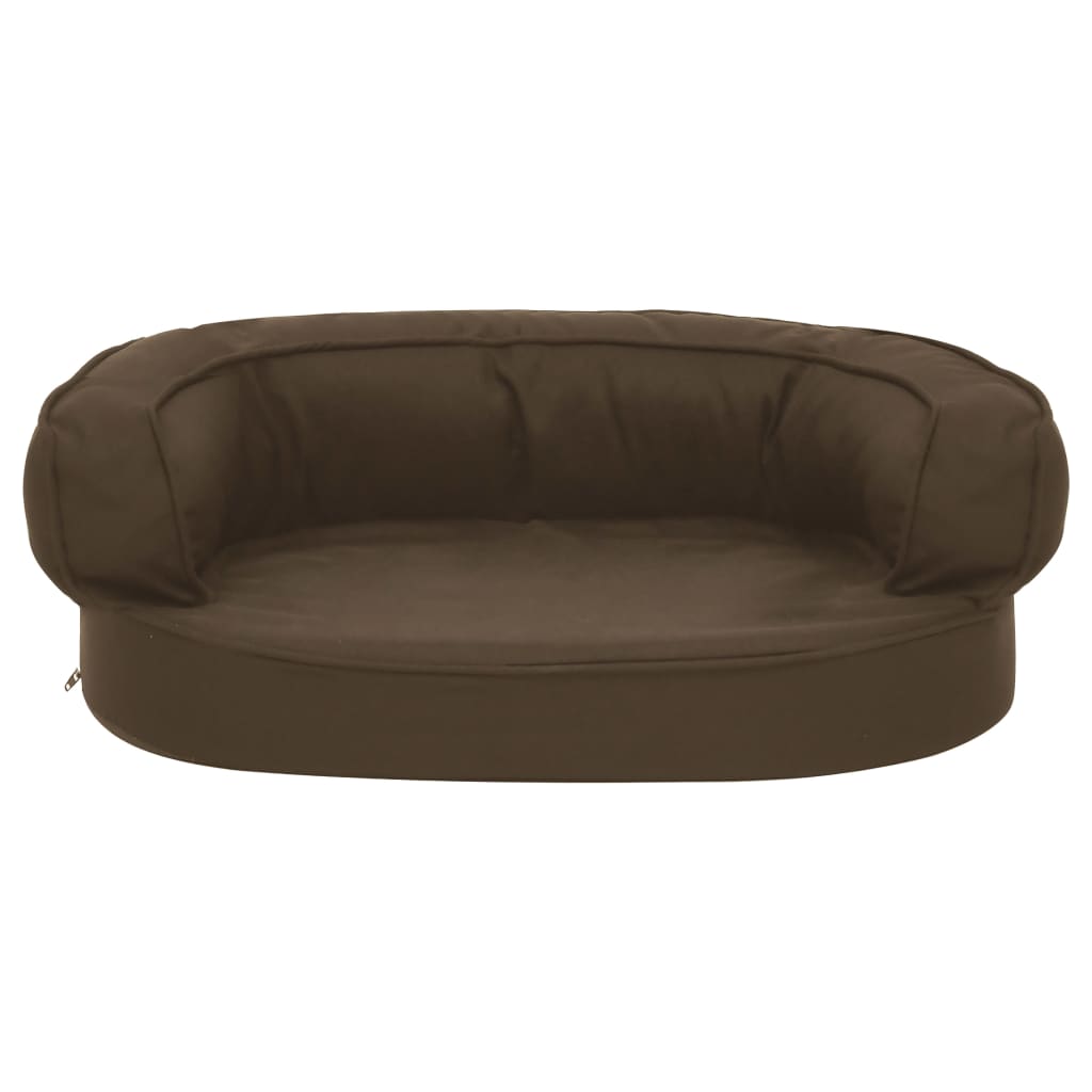 Ergonomski madrac za pse 60 x 42 cm izgled platna smeđi