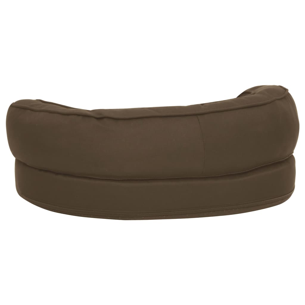 Ergonomski madrac za pse 60 x 42 cm izgled platna smeđi