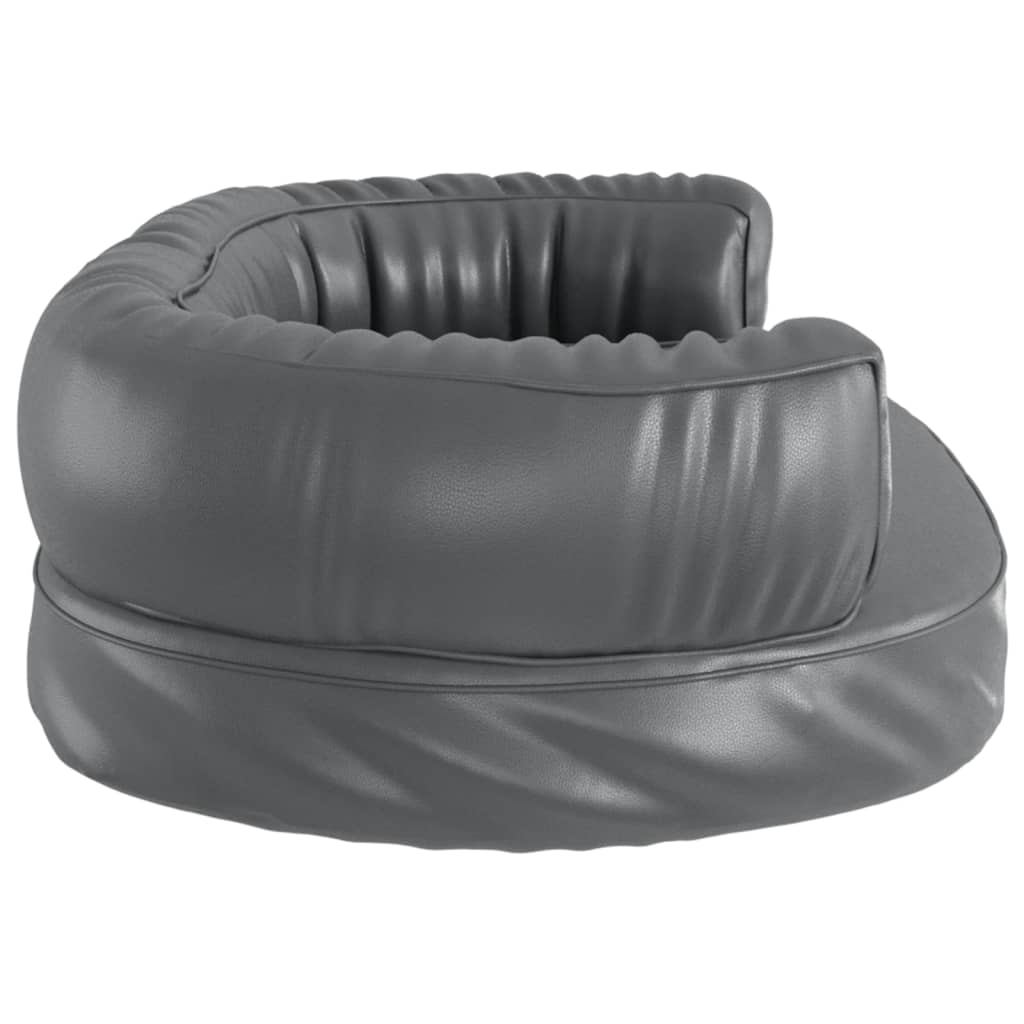 Ergonomski pjenasti krevet za pse sivi 60 x 42 cm umjetna koža