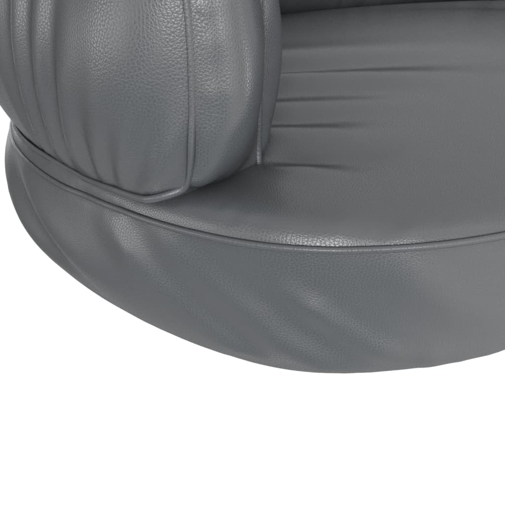 Ergonomski pjenasti krevet za pse sivi 60 x 42 cm umjetna koža