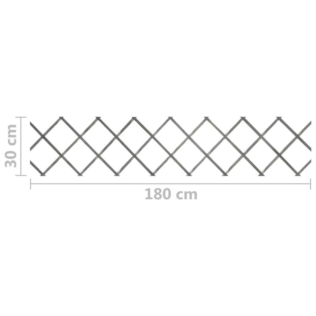 Rešetkaste ograde 5 kom sive od masivne jelovine 180 x 30 cm