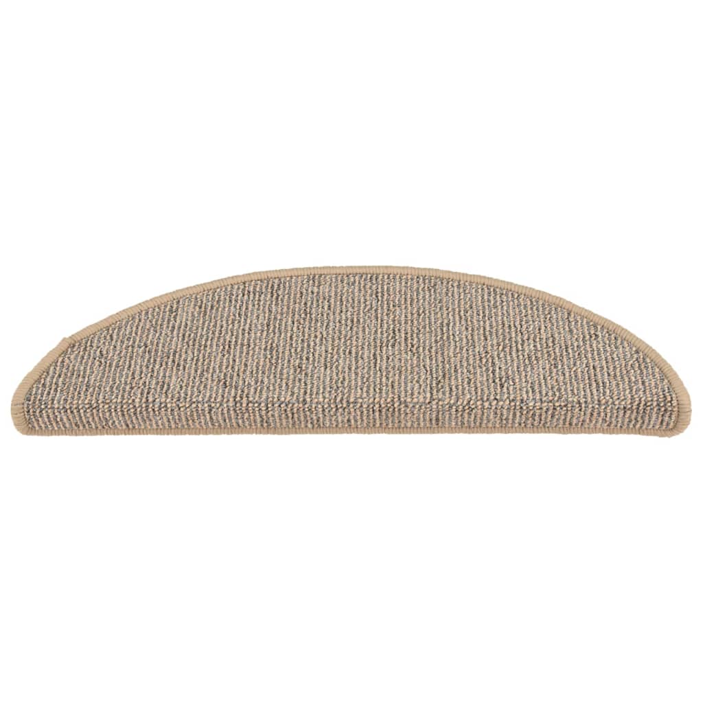 Prostirke za stepenice 15 kom 56x17x3 cm smeđe poluokrugle
