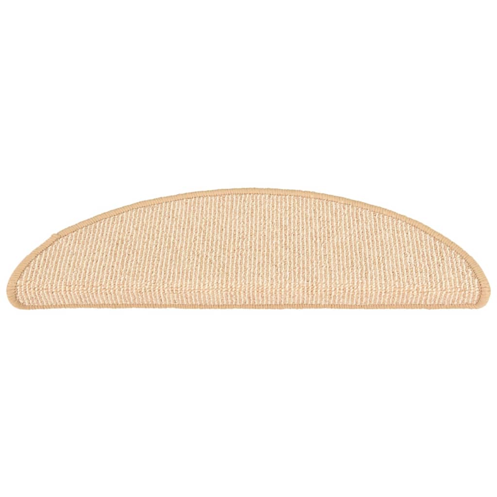 Prostirke za stepenice 15 kom 56x17x3 cm krem poluokrugle