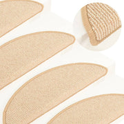 Prostirke za stepenice 15 kom 56x17x3 cm krem poluokrugle