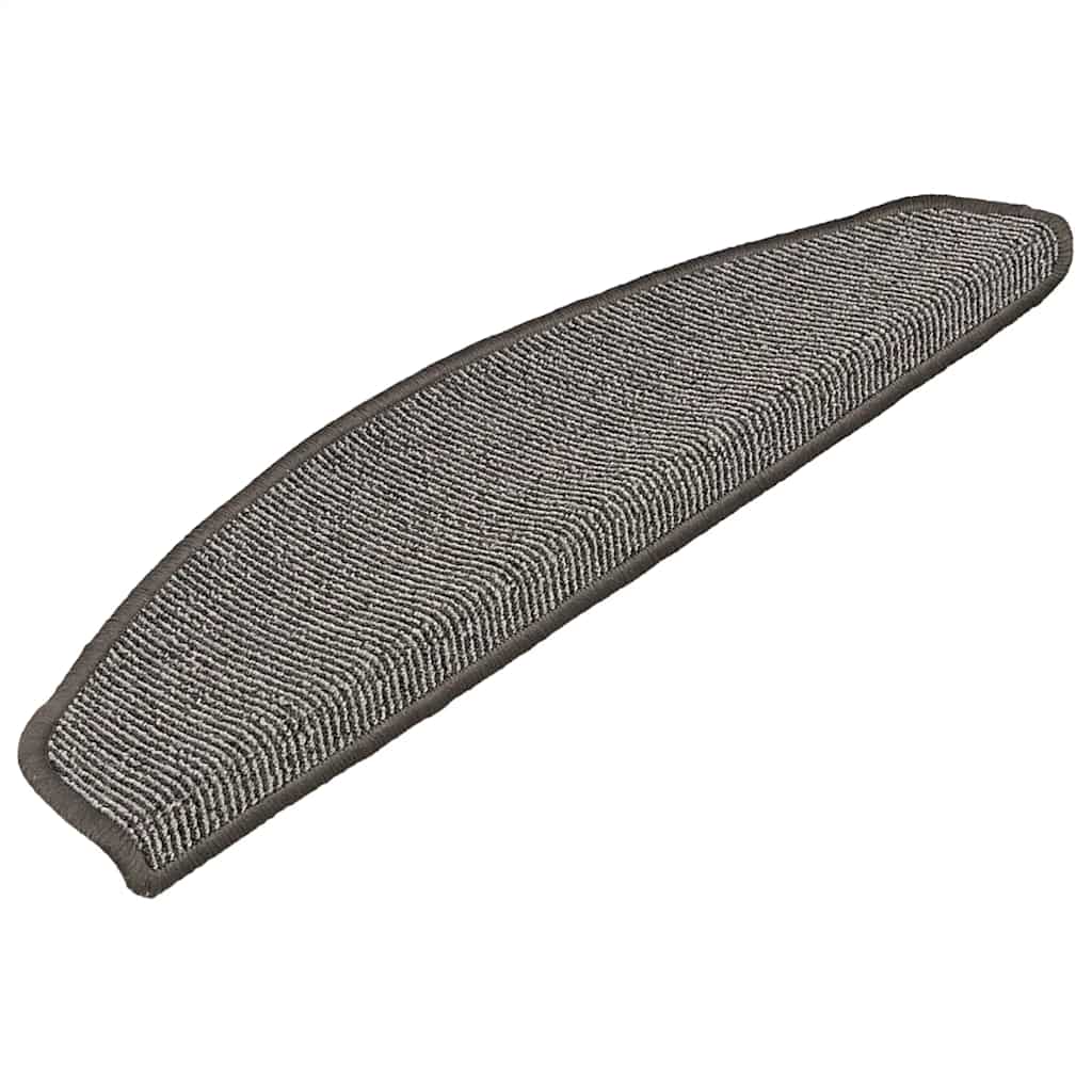 Prostirke za stepenice 15 kom 65x21x4 cm sive poluokrugle velike