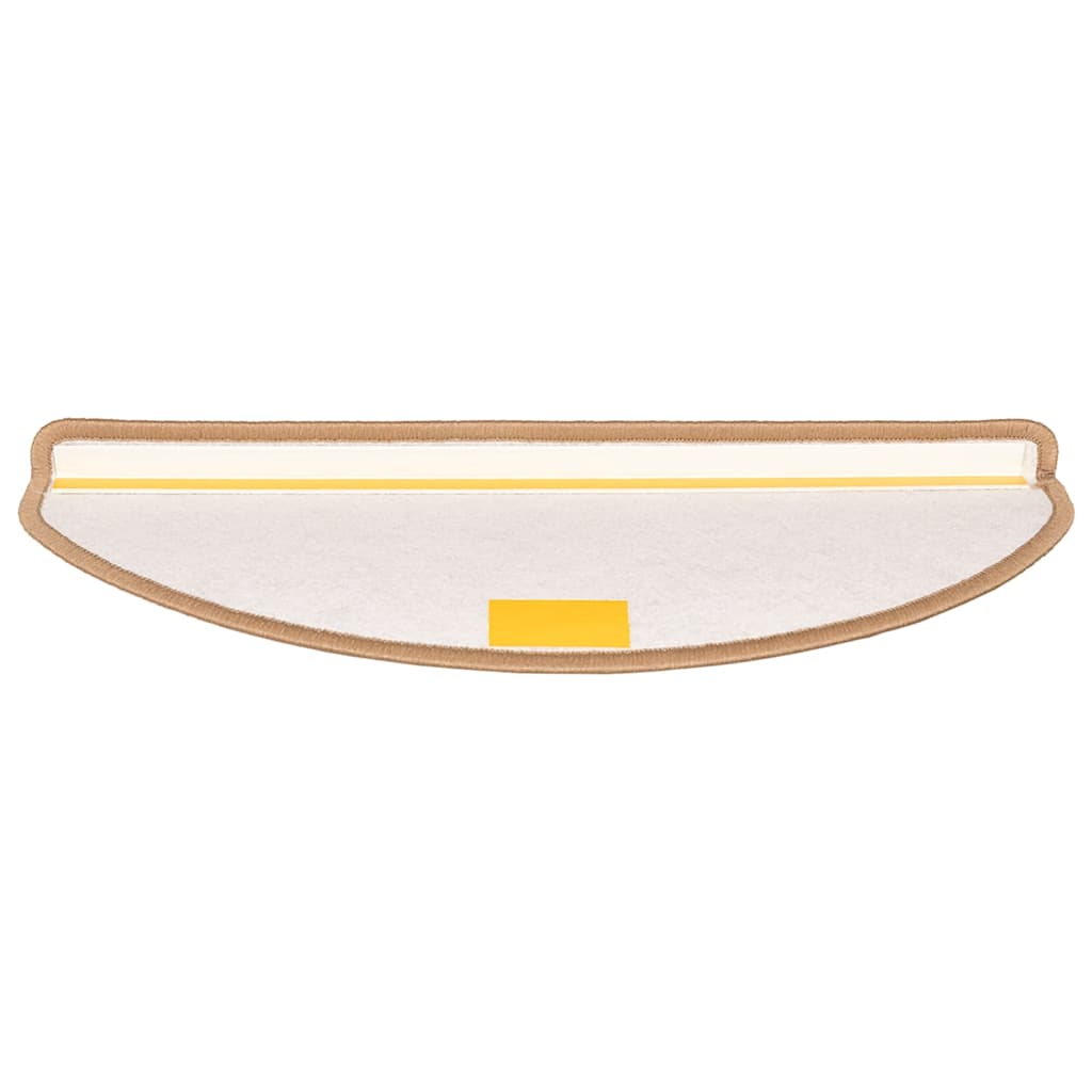 Prostirke za stepenice 15 kom 65x21x4 cm svijetlosmeđe poluokrugle velike