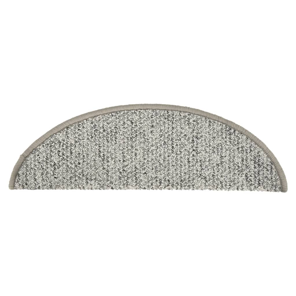 Tepisi za stepenice 15 kom svjetlosivi 56x17x3 cm