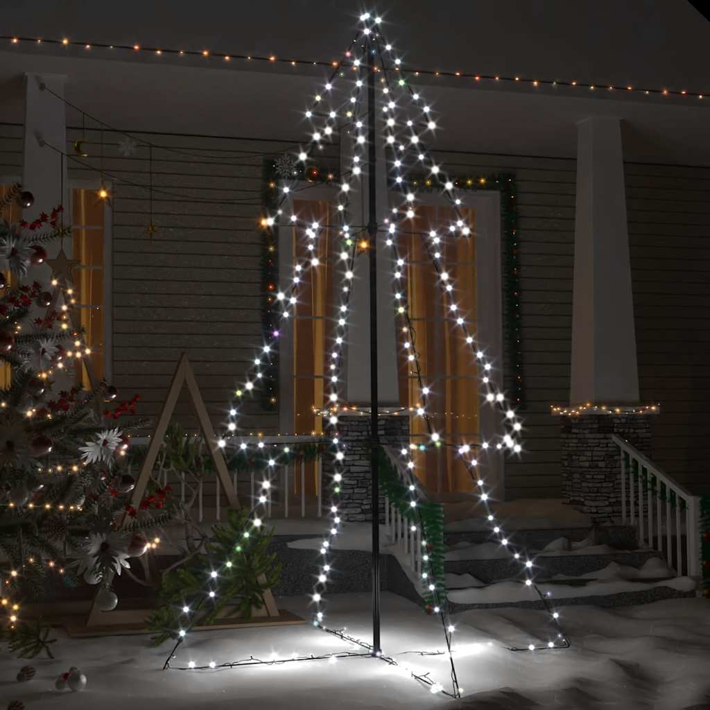 Stožasto božićno drvce 240 LED unutarnje i vanjsko 118 x 180 cm