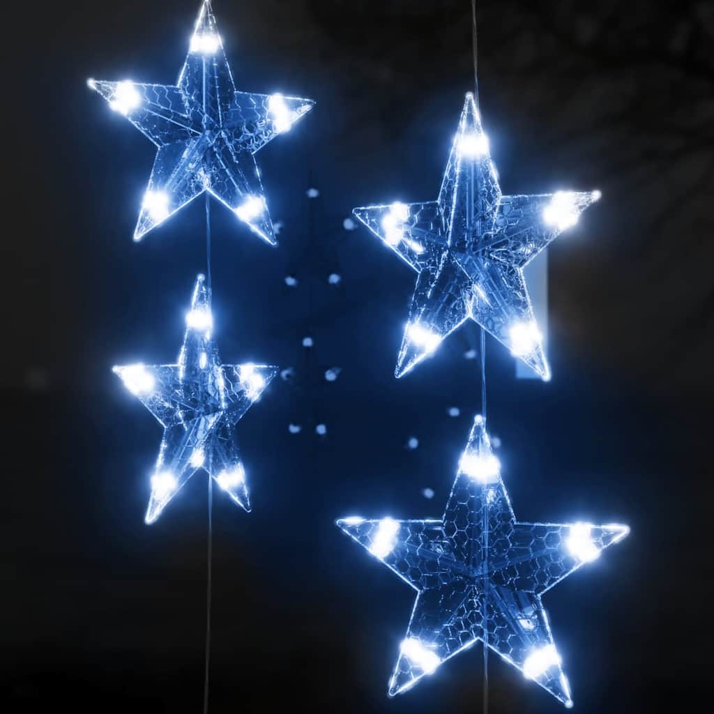 LED vilinska zavjesa sa zvijezdama 200 LED plave 8 funkcija