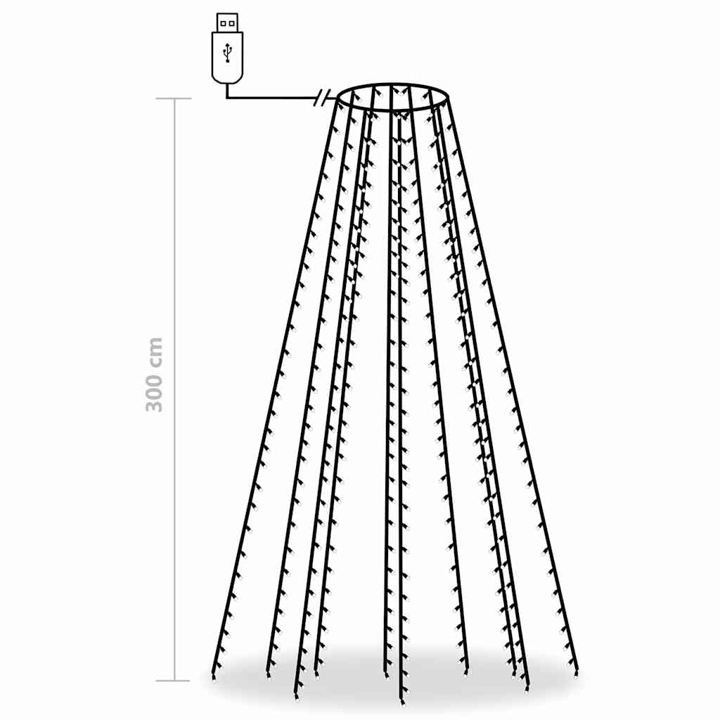 Mrežasta svjetla za božićno drvce 300 LED žarulja plava 300 cm