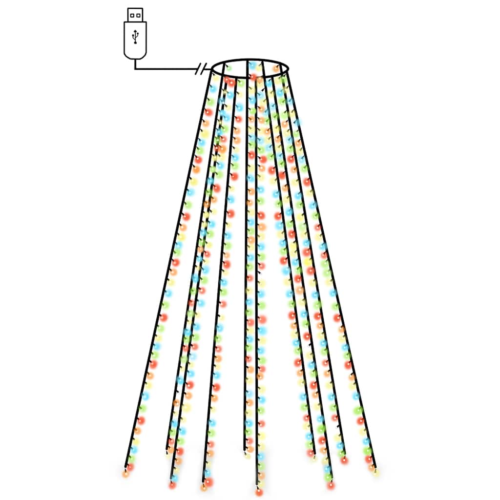 Svjetla za drvce 500 LED šarena 500 cm unutarnja-vanjska
