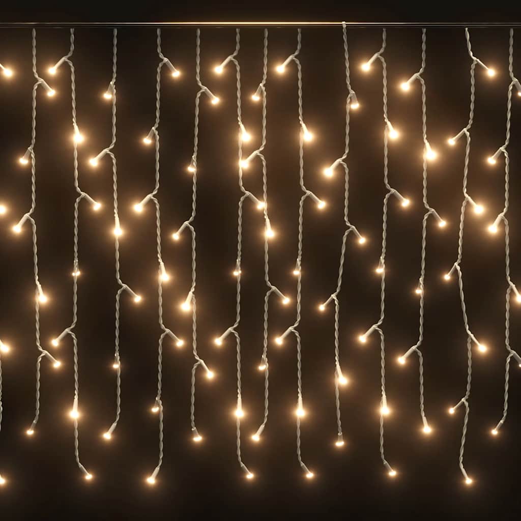 LED zavjesa sa sigama 10 m 400 LED tople bijele 8 funkcija