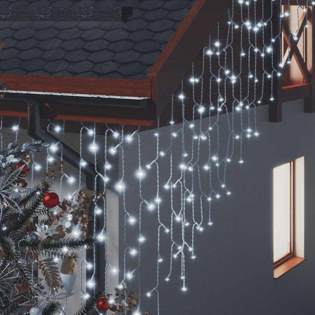 LED zavjesa sa sigama 10 m 400 LED hladne bijele 8 funkcija