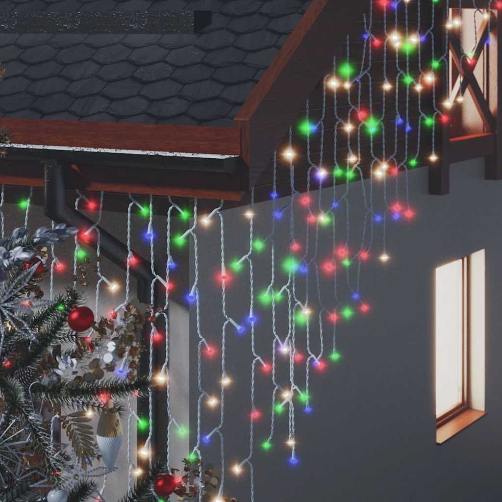 LED zavjesa sa sigama 10 m 400 LED šarene 8 funkcija