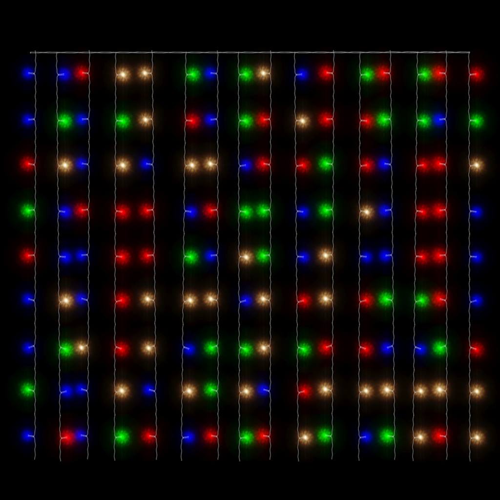 LED vilinska zavjesa 3 x 3 m 300 LED šarene 8 funkcija