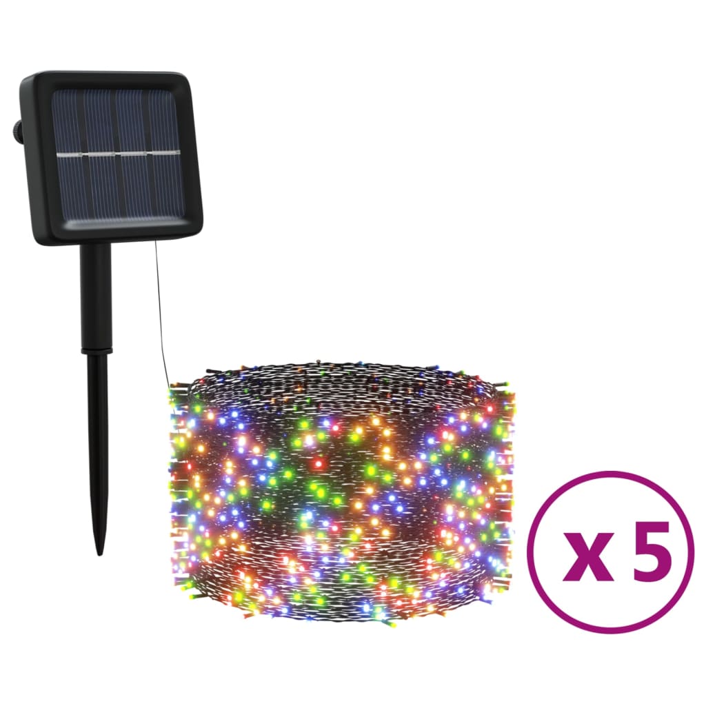 Solarna vilinska svjetla 5 kom 5 x 200 LED šarena