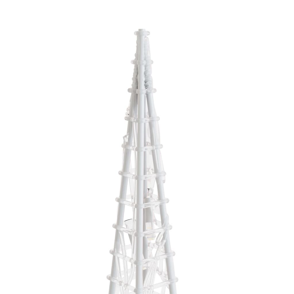 Akrilni ukrasni stožac s LED svjetlima raznobojni 90 cm