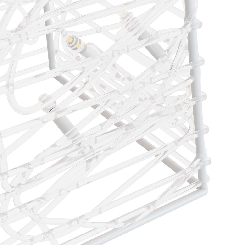Set akrilnih ukrasnih LED stožaca hladno bijeli 30/45/60 cm