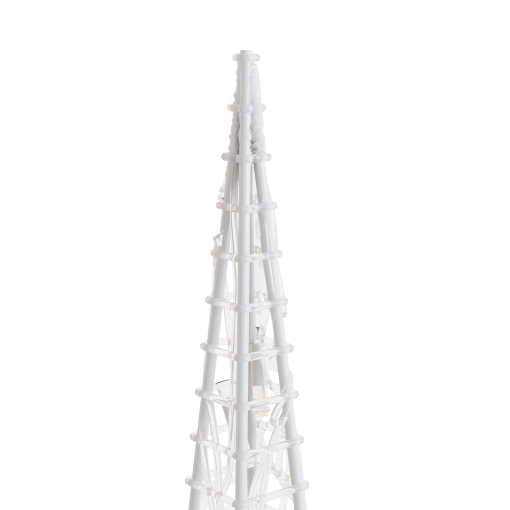 Set akrilnih ukrasnih LED stožaca plavi 60/90/120 cm