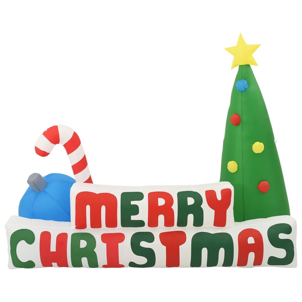 Merry Christmas LED ukrasi na napuhavanje za drvce 240 x 188 cm