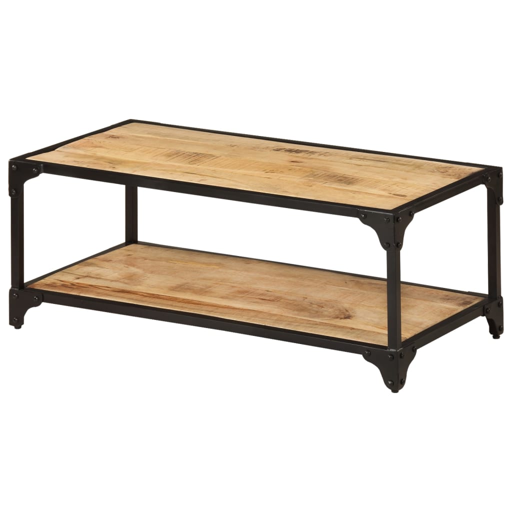 Stolić za kavu 90 x 45 x 35 cm od masivnog grubog drva manga