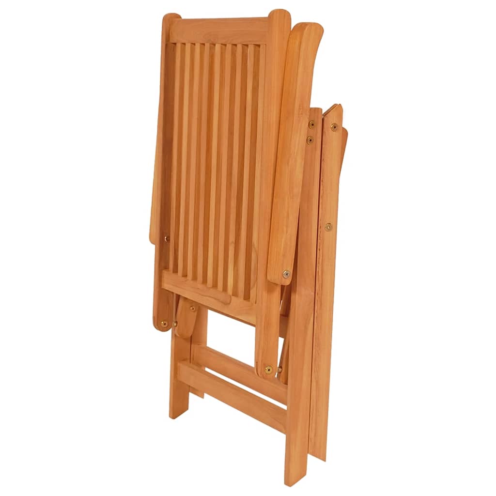 Nagibne vrtne stolice 8 kom od masivne tikovine