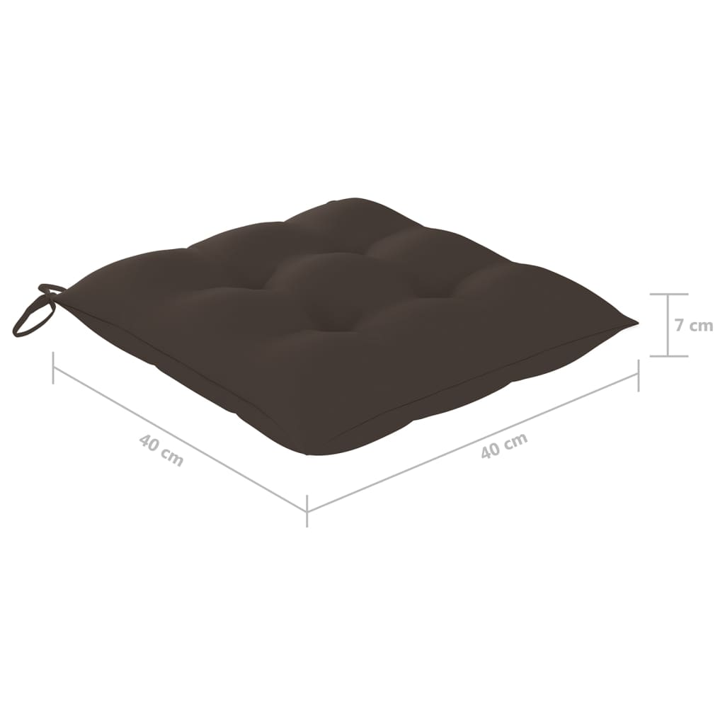 Sklopive vrtne stolice s jastucima 4 kom od masivne tikovine