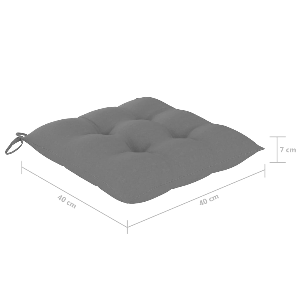 Sklopive vrtne stolice s jastucima 4 kom od masivne tikovine