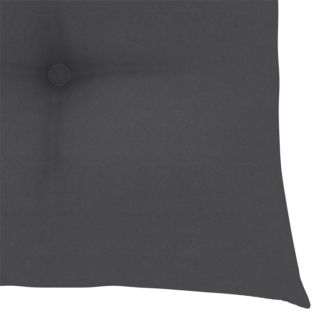 Vrtne stolice s antracit jastucima 8 kom od masivne tikovine