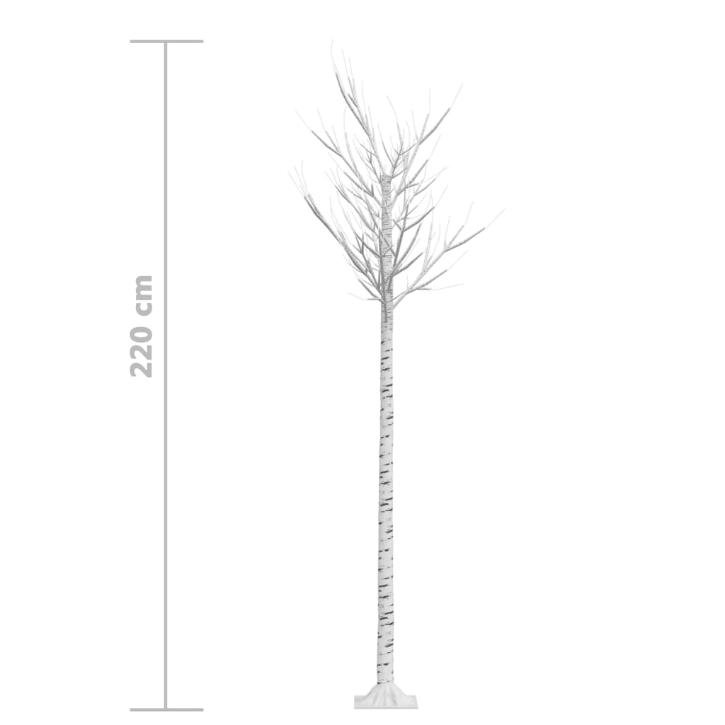 Božićno drvce 200 LED žarulja 2,2 m tople bijele izgled vrbe