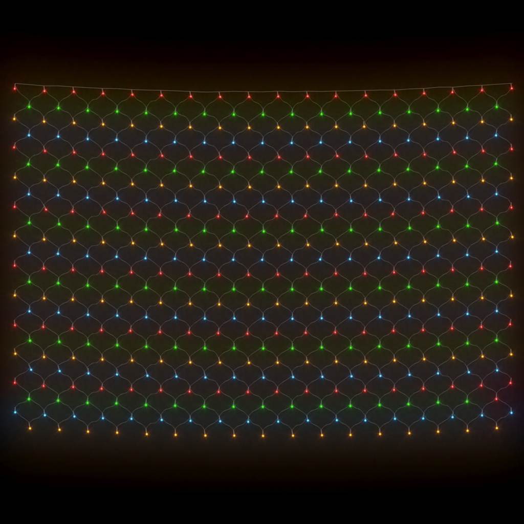 Božićna svjetlosna mreža šarena 3 x 2 m 204 LED