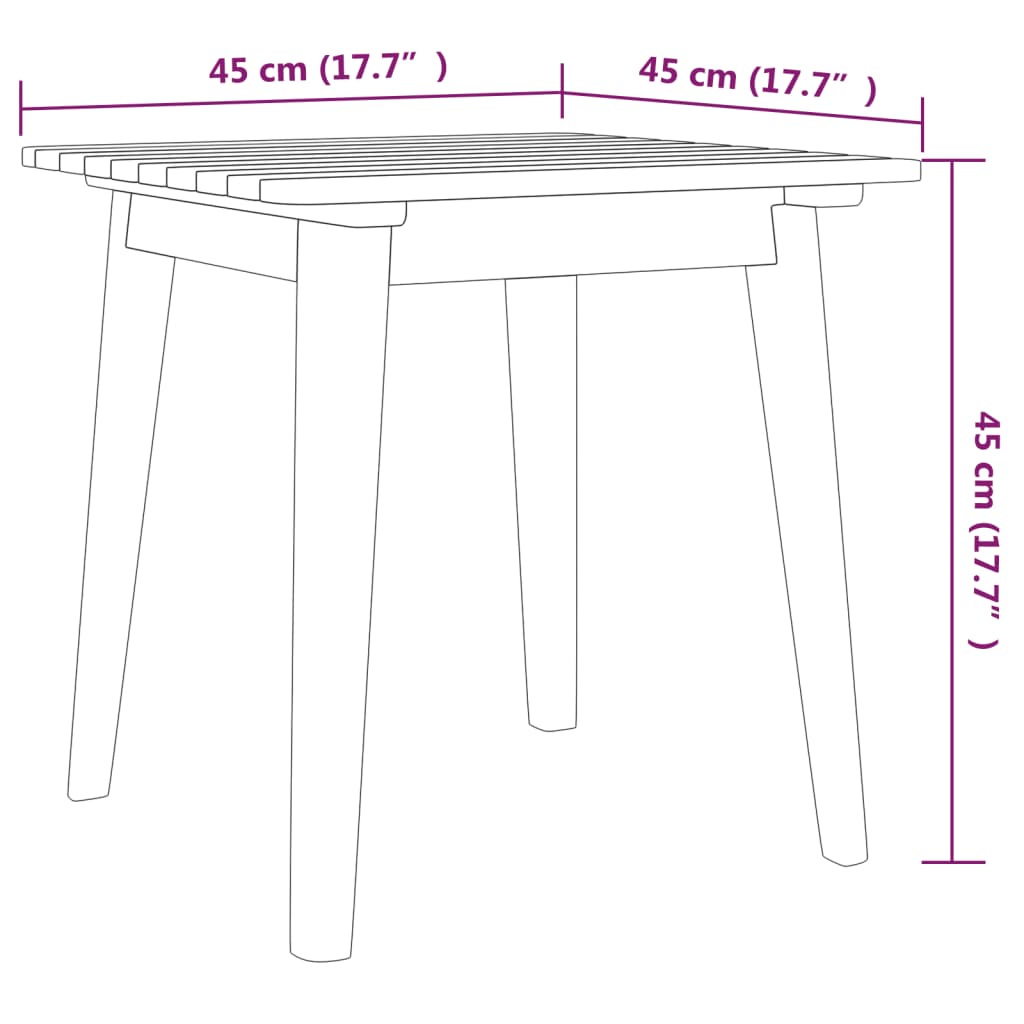 3-dijelni bistro set od masivnog bagremovog drva