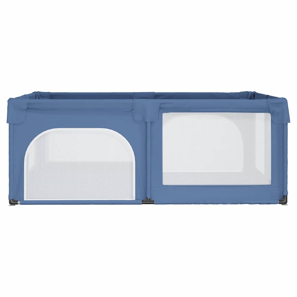 Dječja ogradica za igru s 2 vrata svjetloplava tkanina Oxford