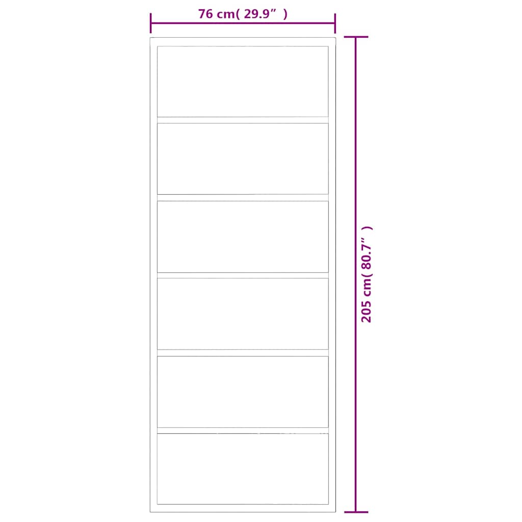Klizna vrata od stakla ESG i aluminija 76 x 205 cm crna