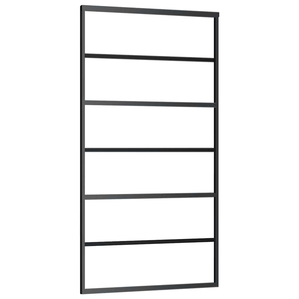 Klizna vrata od stakla ESG i aluminija 102 x 205 cm crna