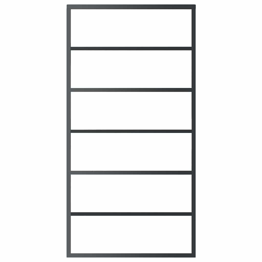 Klizna vrata od stakla ESG i aluminija 102 x 205 cm crna